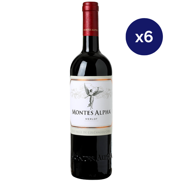 Montes - Caja 6 - Montes Alpha - Premium - Merlot