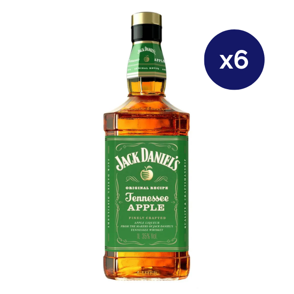 Whiskey - Jack Daniels - Caja 6 - Apple - 750cc