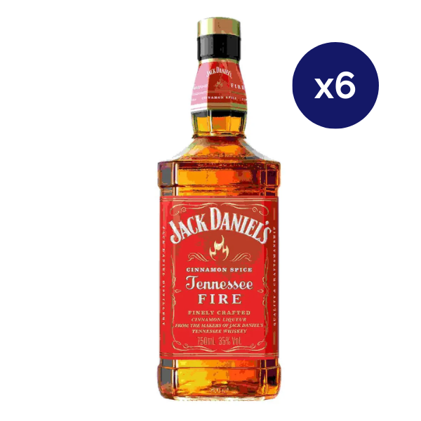 Whiskey - Jack Daniels - Caja 6 - Fire - 750cc