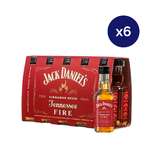 Whiskey - Jack Daniels - Caja 6 - Fire Miniatura x10 - 50cc