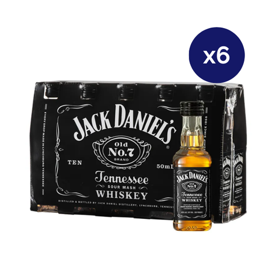 Whiskey - Jack Daniels - Caja 6 - Old N7 Miniatura x10 - 50cc