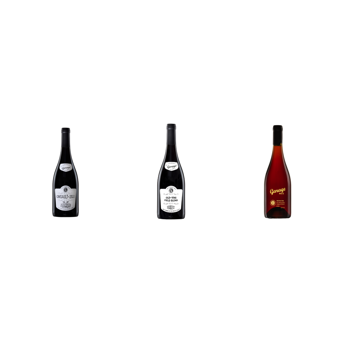 Garage Wine Trio Pack 3 Botellas — Cinsault, Field Blend, Rosé