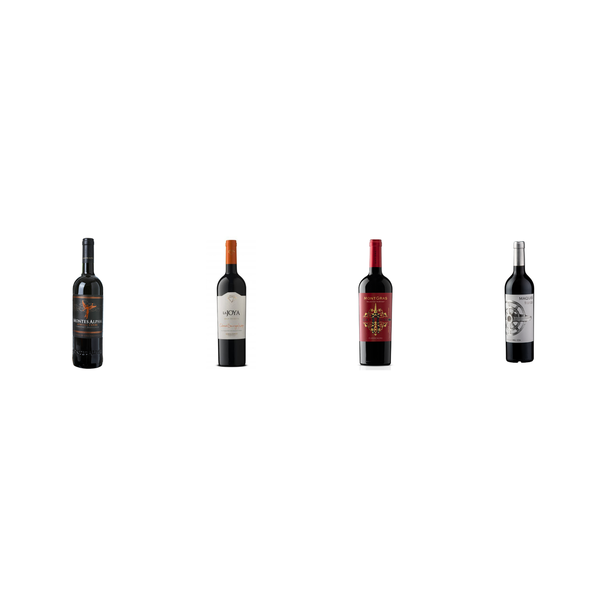 Pack Valle de Colchagua 4 Botellas — Montes, Bisquertt, Maquis